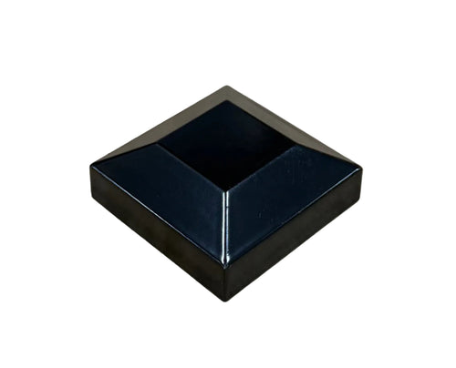 2" Sq. Black Post Cap for Ornamental Aluminum Fences - BUY PER PIECE (EACH)