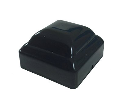 2-1/2" Sq. Black Flat Post Cap for Ornamental Steel/Iron Fences