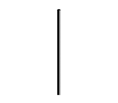 2-1/2" Sq. x 96" tall 16-gauge Black Post for Ornamental Steel/Iron Fences - BUY PER PIECE (EACH)
